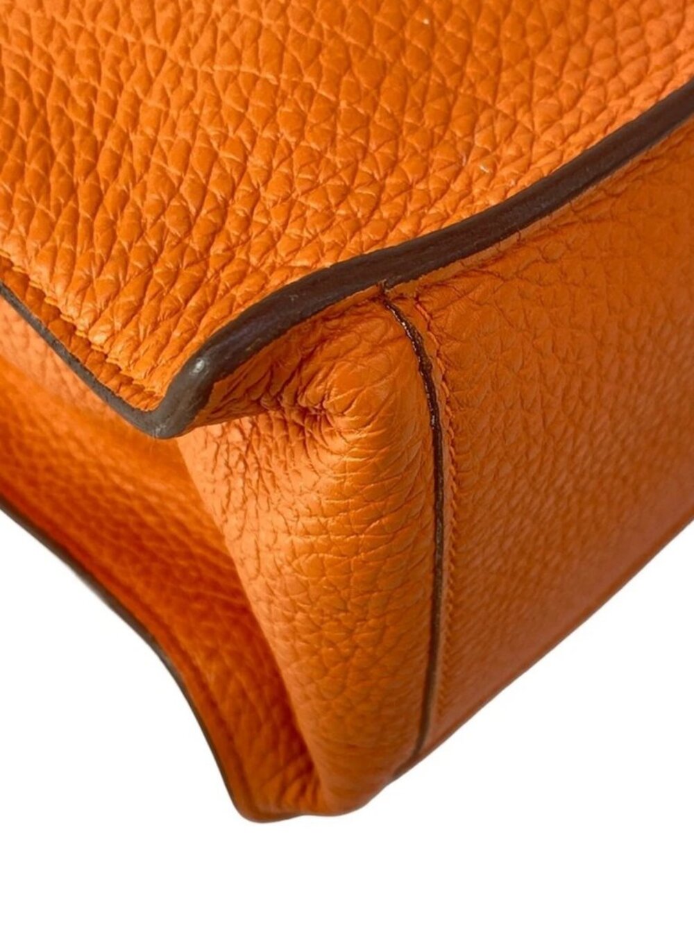 HERMES Etribelt Orange Togo Unclear Handbag - Picture 4 of 16